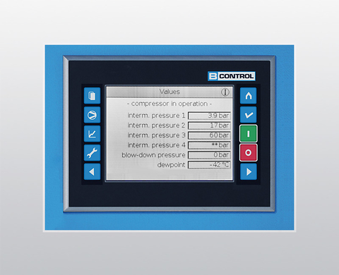 Monitoring of intermediate pressures and temperatures